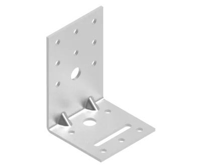 Кутник монтажний перфорований 90x48x76x3 посилений, цинк